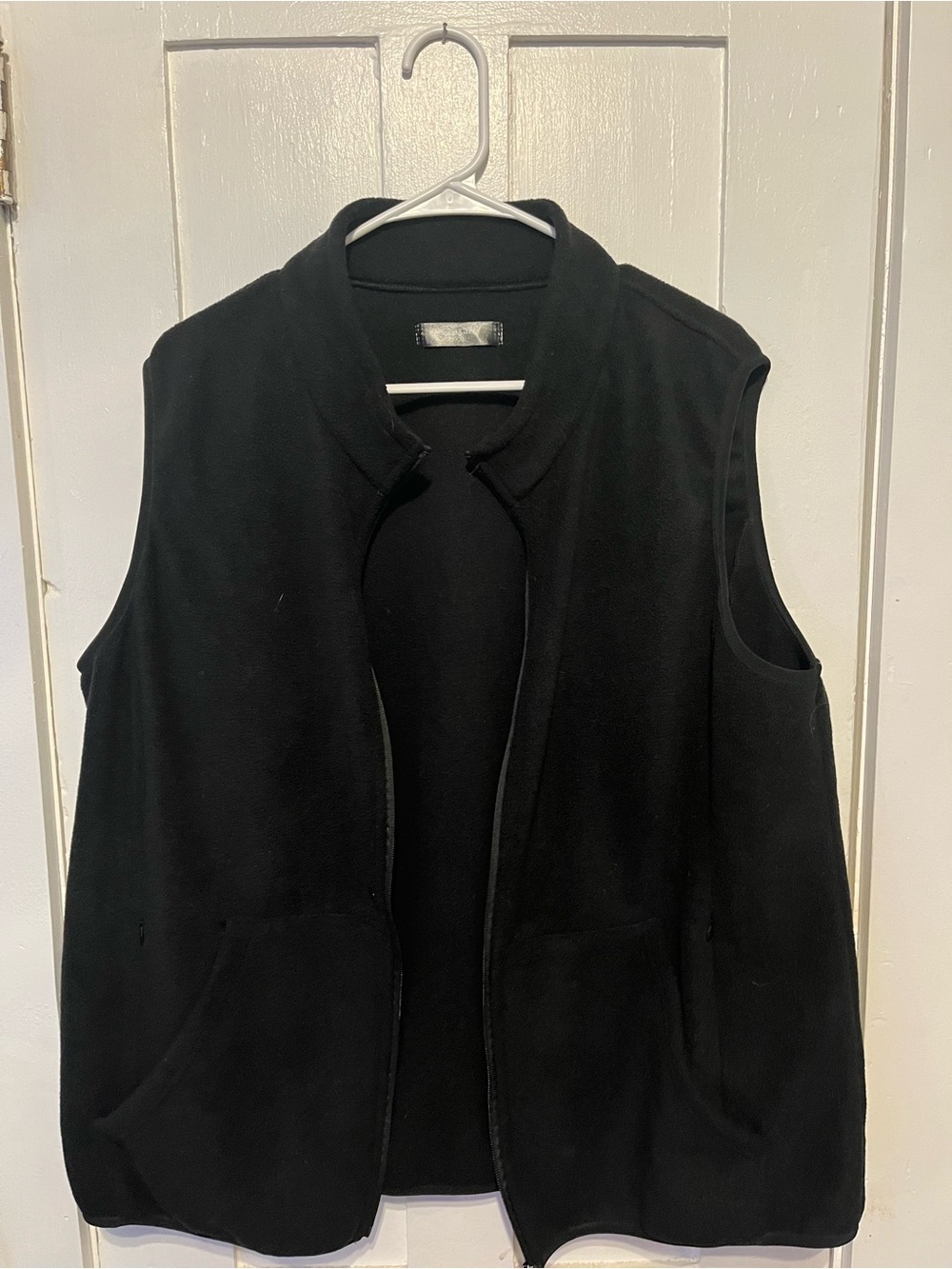 Women's Black Fleece Vest - Lightweight Layering Vest